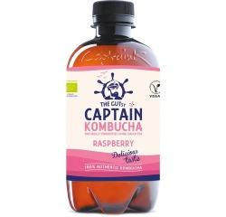 The Gutsy Captain Kombucha Raspberry, flesje van 400 ml, pak van 12 stuks