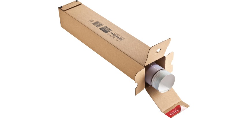 Colompac rectangular postal tube, size 1.008 x 108 x 108 mm, brown