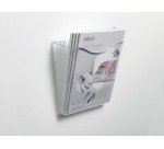 Deflecto DocuPockets Wandhalterung im Hochformat, 1 Fach, transparent