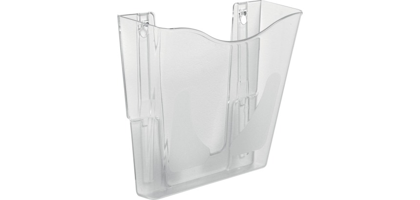 Deflecto DocuPockets Wandhalterung im Hochformat, 1 Fach, transparent