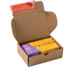 Colompac Versandbox Modulbox, Format 140 x 101 x 43 mm, braun