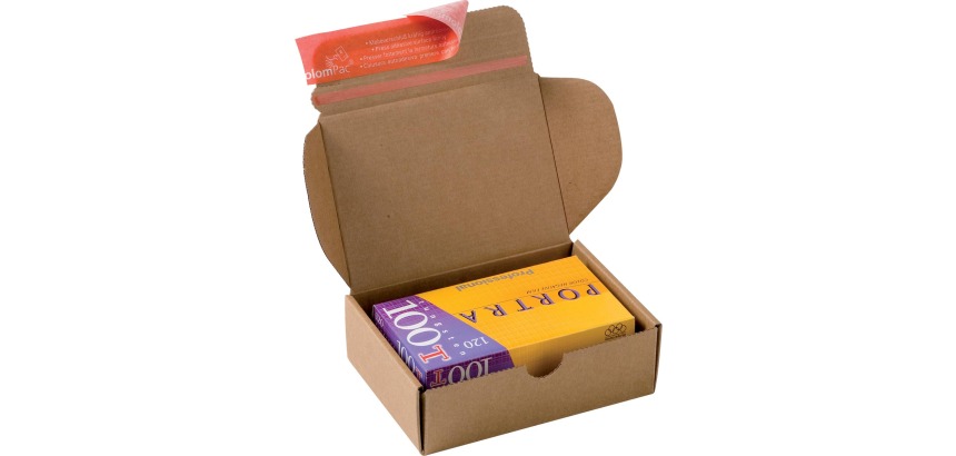 Colompac Versandbox Modulbox, Format 140 x 101 x 43 mm, braun