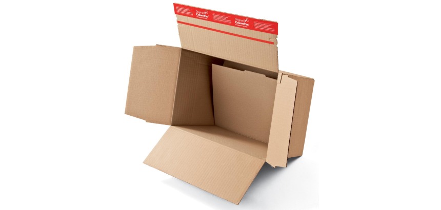 Colompac boîte d'expédition CP141, ft 22,9 x 16,4 x 5 - 11,5 cm, brun