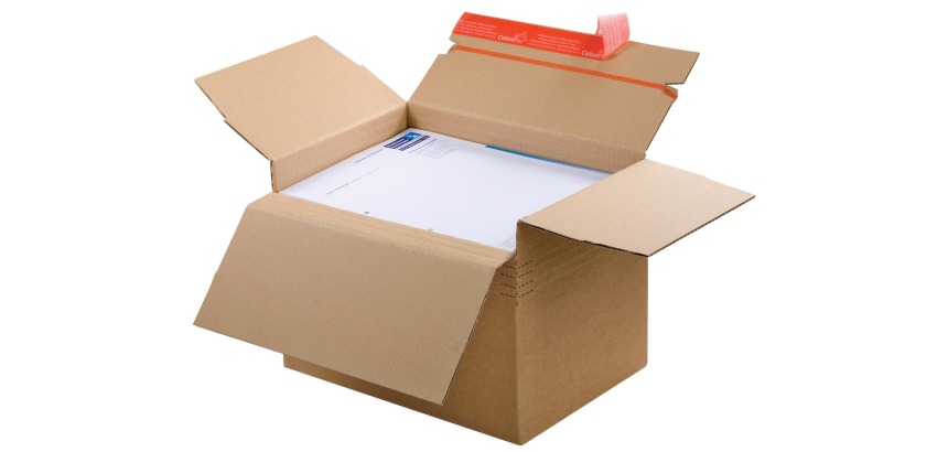 Colompac boîte d'expédition CP141, ft 30,4 x 21,6 x 13 - 22 cm, brun