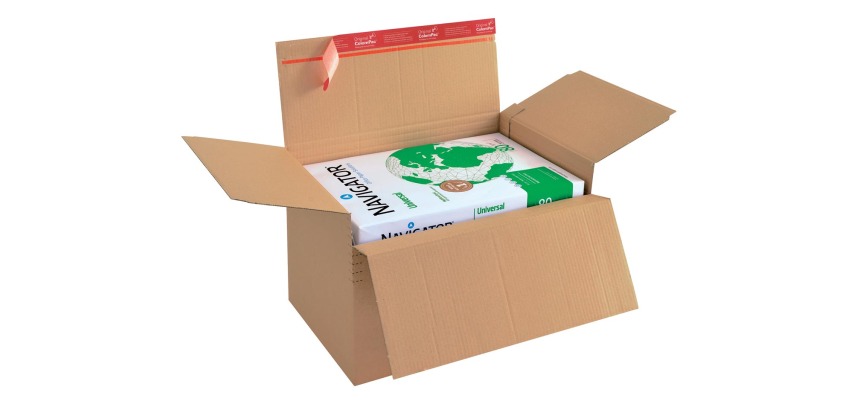 Colompac shipping box CP141, size 44.5 x 31.5 x 18 -30 cm, brown