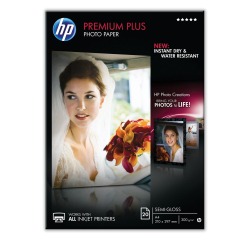 HP Premium Plus Photo Paper - photo paper - semi-glossy - 20 sheet(s) - A4 - 300 g/m²