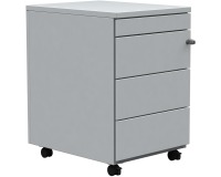 Mobiele ladenblok, 3 laden + pennenlade, wit