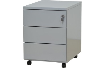 Caisson mobile, 3 tiroirs, aluminium