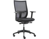 Chaise de bureau Euroseats Curve pied croix plastique noir