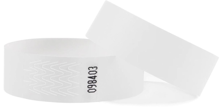 Combicraft Armbänder aus Tyvek, weiß, Packung mit 100 Stück