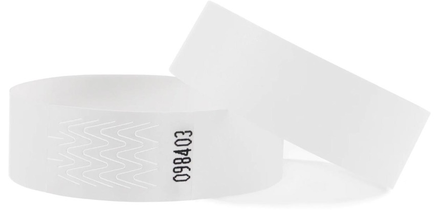 Combicraft bracelets en Tyvek, blanc, paquet de 100 pièces