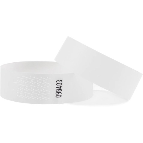 Combicraft bracelets en Tyvek, blanc, paquet de 100 pièces