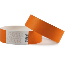 Combicraft polsbandjes Tyvek, oranje, pak van 100 stuks