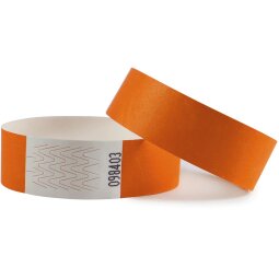 Combicraft bracelets en Tyvek, orange, paquet de 100 pièces