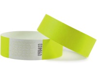 Combicraft bracelets en Tyvek, jaune, paquet de 100 pièces