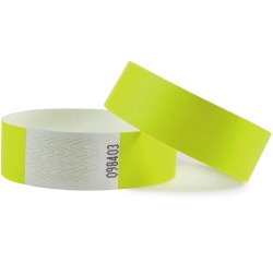 Combicraft bracelets en Tyvek, jaune, paquet de 100 pièces