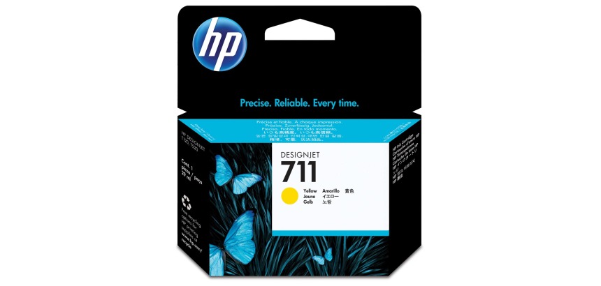 HP inktcartridge 711, 29 ml, OEM CZ132A, geel