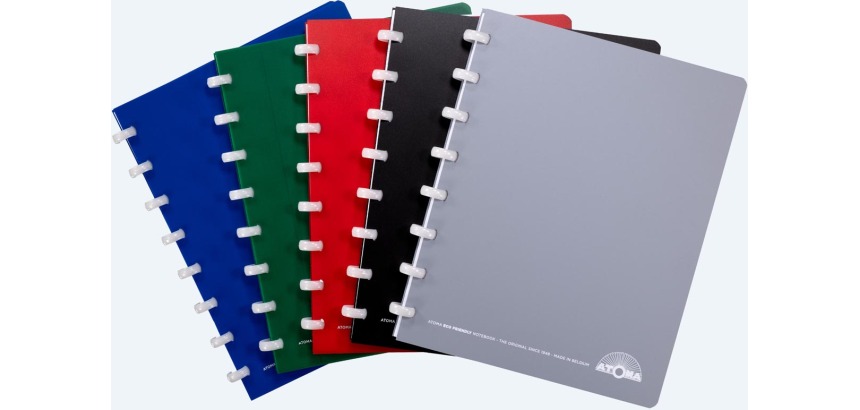 Atoma Eco cahier, ft A5, 144 pages, ligné, couleurs assorties