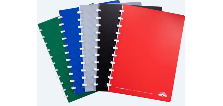 Atoma Eco schrift, ft A4, 144 bladzijden, commercieel geruit, geassorteerde kleuren