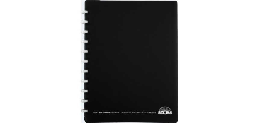 Atoma Eco  schrift, ft A4 +, 120 bladzijden, gelijnd, met 6 tabbladen en 5 showtassen, assorti