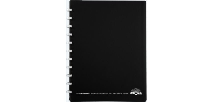 Atoma Eco cahier, ft A4 +, 120 pages, quadrillé 5 mm, 6 intercalaires et 5 pochettes, assorti