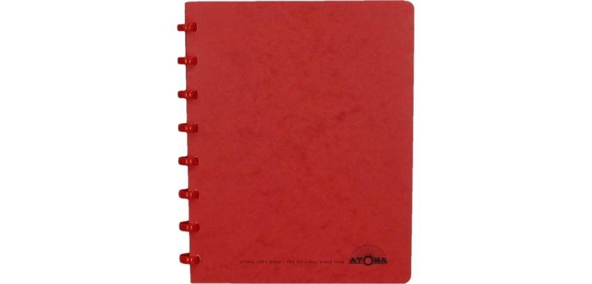 Atoma notebook, A5 size, 144 pages, commercial grid, red