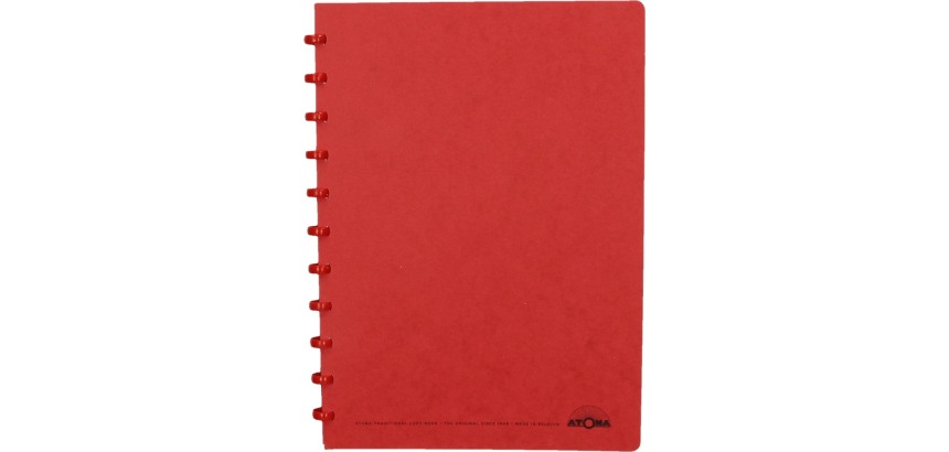 Atoma notebook, A4 size, 144 pages, 5 mm grid, red