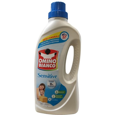 Omino Bianco Sensitive détergent, 37 doses, bouteille de 1,48 l