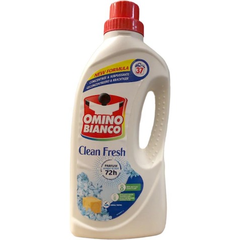 Omino Bianco Clean Fresh détergent, 37 doses, bouteille de 1,48 l