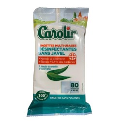Carolin lingettes humides, eucalyptus, paquet de 80 pièces