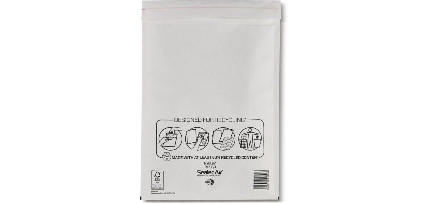Mail Lite Luftpolsterversandtaschen, weiß, F/3, 220 x 330 mm, Karton mit 50 Stück