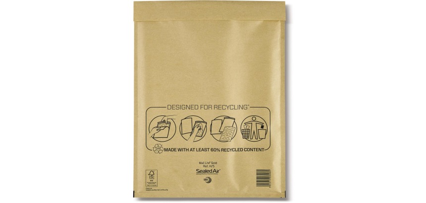 Mail Lite enveloppes à bulles d'air, or, H/5, 270 x 360 mm, boîte de 50 pièces