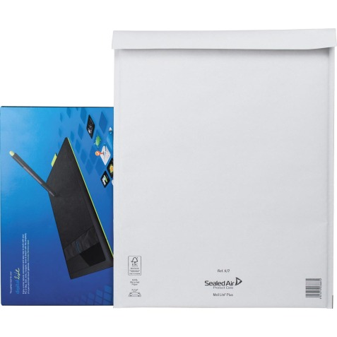 Mail Lite Plus enveloppes à bulles d'air, blanc, K/7, 350 x 470 mm, boîte de 50 pièces