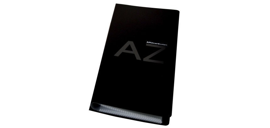 Apli Visitekaartenmap, Ft 27,5 x 12 cm, voor 160 kaarten, zwart