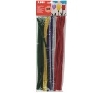 Apli chenilledraad, blister met 50 stuks, geassorteerde kleuren