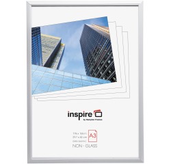 Hampton cadre de photo, profilé en PVC 1.4 cm, blanc, A3