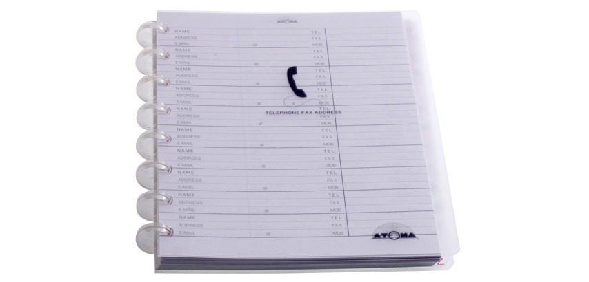 Atoma Telefonregister, verschiedene Farben
