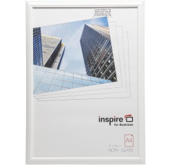 Hampton cadre de photo, profilé en PVC 1.4 cm, blanc, A4