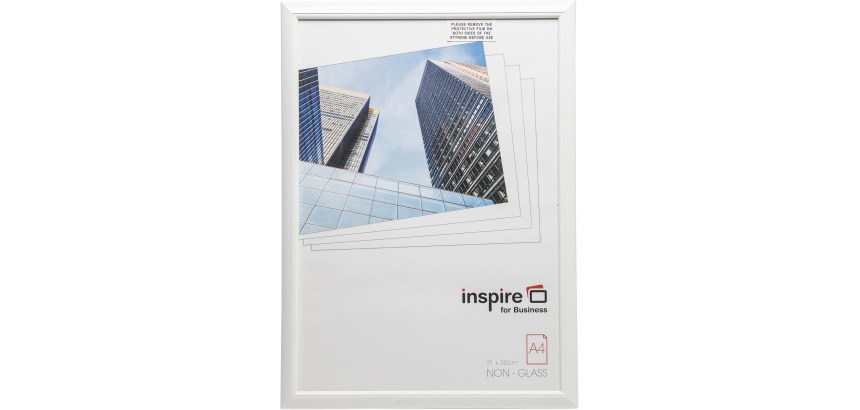 Hampton cadre de photo, profilé en PVC 1.4 cm, blanc, A4