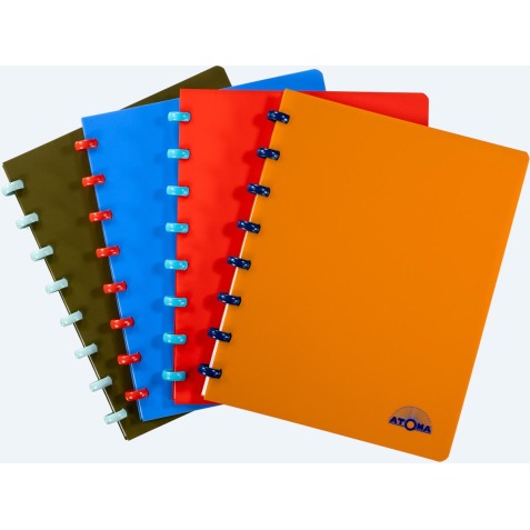 Atoma Nature cahier, ft A5, 144 pages, quadrillé 5 mm, couleurs assorties