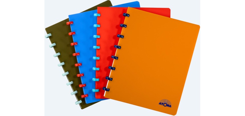 Atoma Nature schrift, ft A5, 144 bladzijden, commercieel geruit, geassorteerde kleuren