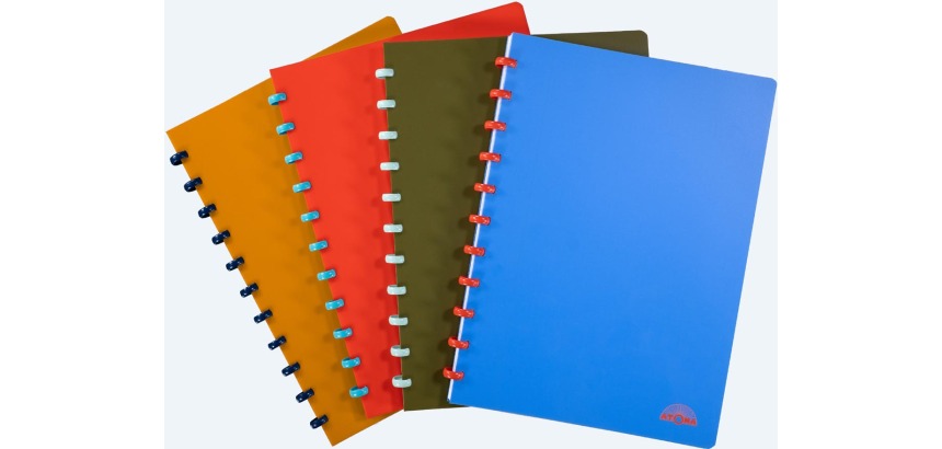 Atoma Nature cahier, ft A4, 144 pages, ligné, couleurs assorties