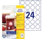 Avery Zweckform ronde etiketten, diameter 40 mm, wit, afneembaar, 240 etiketten, 10 vellen