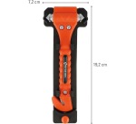 Westcott First Aid Only marteau de secours avec coupeur de ceinture, incl. fixation, 2 pièces, orange