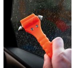 Westcott First Aid Only marteau de secours avec coupeur de ceinture, incl. fixation, 2 pièces, orange