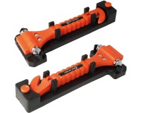 Westcott First Aid Only marteau de secours avec coupeur de ceinture, incl. fixation, 2 pièces, orange