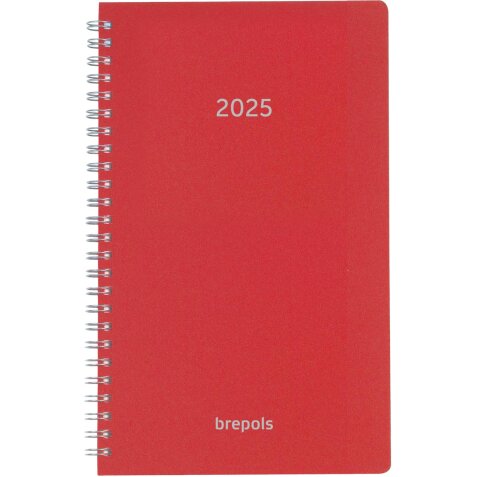 Brepols agenda Breform Polyprop 6 langues, rouge, 2025