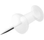 Alco prikbordspelden, transparant, doosje van 100 stuks