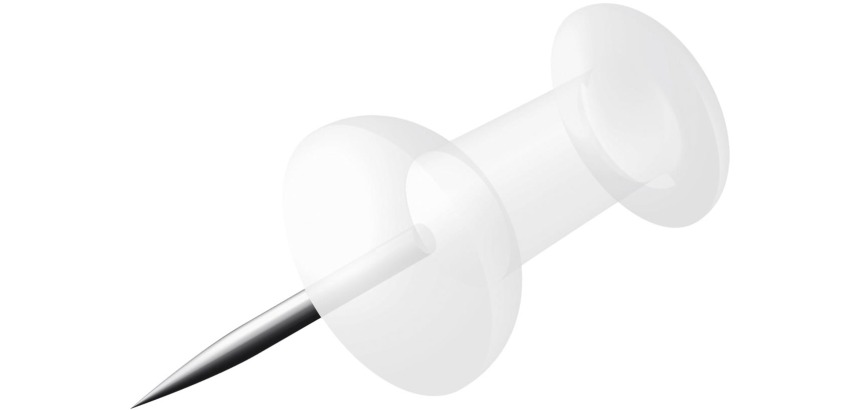 Alco prikbordspelden, transparant, doosje van 100 stuks