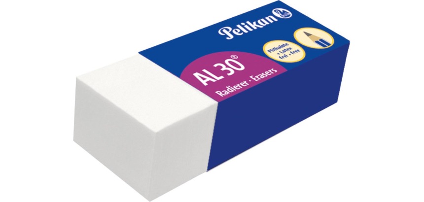 Pelikan gomme AL30, blanc, boîte de 30 pièces